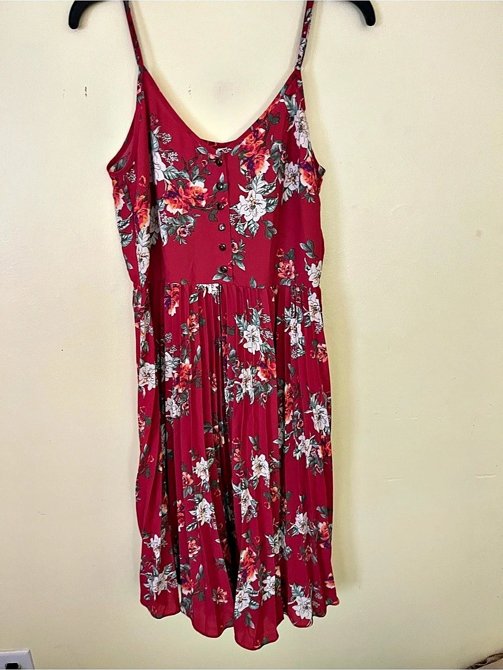 Xhilaration Floral Mini Dress in Red Size Medium NWT